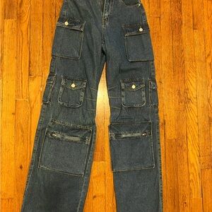 Utility Blue Cargo Pants